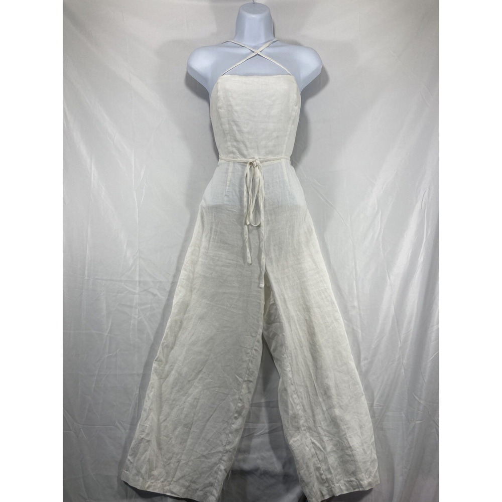Forever 21 Women's Size Small White Jumpsuit  Lined
